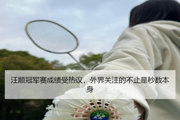汪顺冠军赛成绩受热议，外界关注的不止是秒数本身